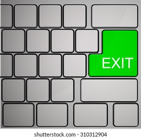 Keyboard exit abstract vector illustration eps 10 / keyboard exit