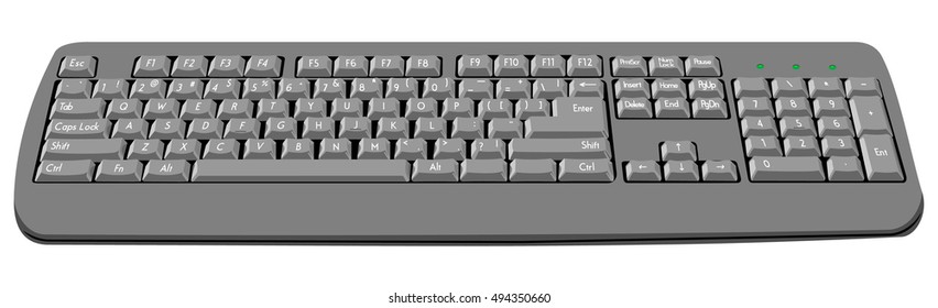 Keyboard  The file has three layers: body, buttons, text. Font drawn.