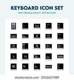 Conjunto de iconos de relleno de teclado. colección de iconos de calidad de Premium. Ideal para diseños de App móviles y de Web. 