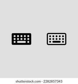 keyboard fill and outline icon set isolated vector illustration