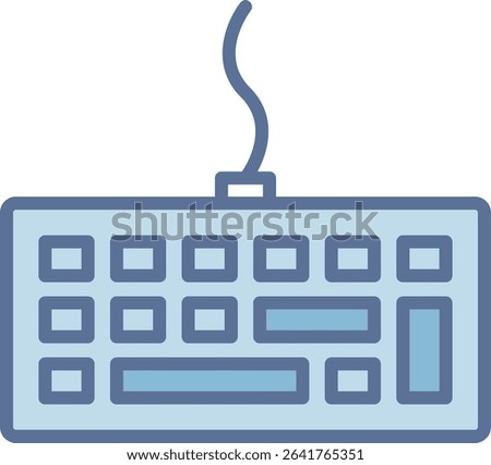 Keyboard Filled Blue Tone Icon
