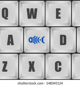 Keyboard with fish