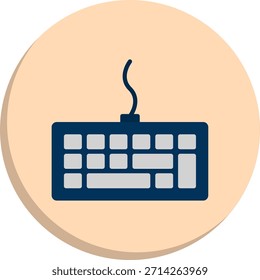 Ícone de Estilo de Círculo Plano do Teclado