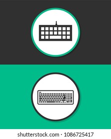 Keyboard flat design illustration. Simple vector icon.