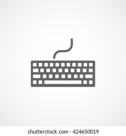 Keyboard Flat Icon On White Background