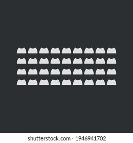 Keyboard flat icon. Simple style computer equipment symbol. Logo design element. T-shirt printing.  Vector for sticker.