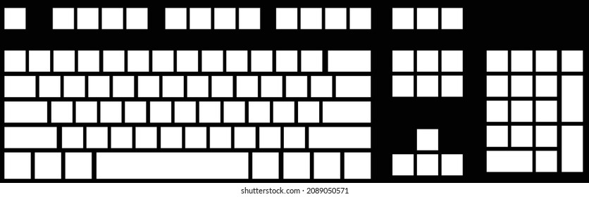 Keyboard Full (Non-TKL), simple icon, can be used as mockup.