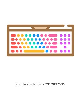 keyboard gaming pc color icon vector. keyboard gaming pc sign. isolated symbol illustration