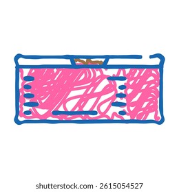 keyboard gaming pc doodle icon sketch vector. keyboard gaming pc sign. isolated symbol illustration