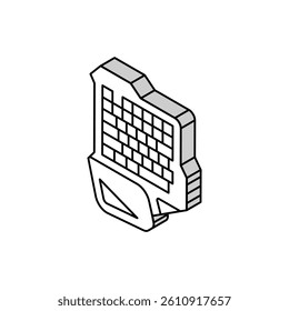 keyboard gaming pc isometric icon vector. keyboard gaming pc sign. isolated symbol illustration