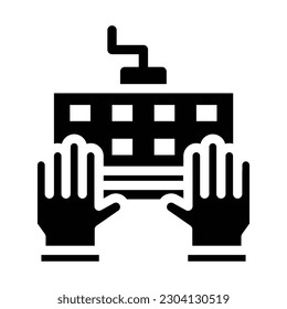 keyboard glyph icon illustration vector graphic