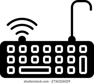 Keyboard Glyph Vector Icon Design