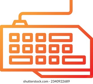 Keyboard Gradient Icon - Single Icon, Vector