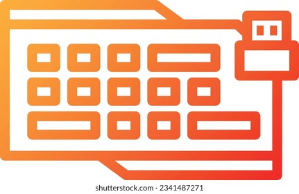 Keyboard Gradient Icon - Single Icon, Vector