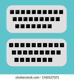 teclado con caracteres en lengua hangul coreana