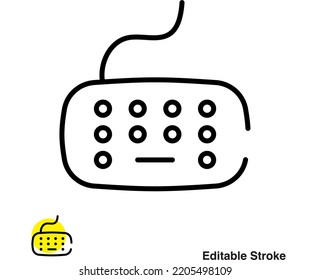 Keyboard Hardware Vector Outline Icon