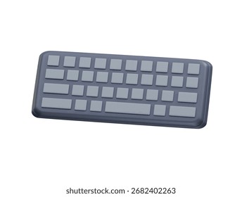 Icono de teclado Ilustración de representación 3D