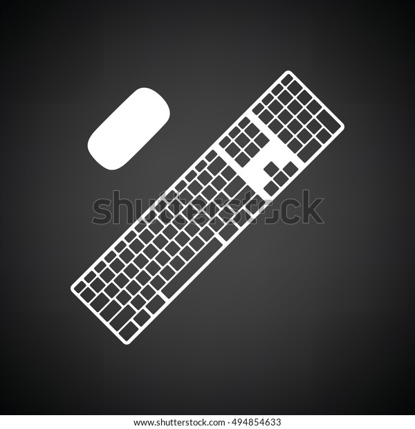 Keyboard Icon Black Background White Vector Stock Vector (Royalty Free ...