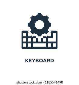 Keyboard icon. Black filled vector illustration. Keyboard symbol on white background. Can be used in web and mobile.