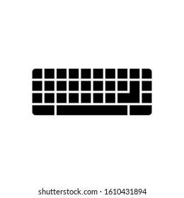 Keyboard Icon in black flat design on white background, for your web site design, app, logo, UI