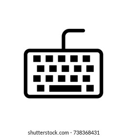 Keyboard icon , black sign design

