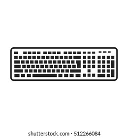 Keyboard Icon Black Style Isolated On Stock Vector (Royalty Free ...