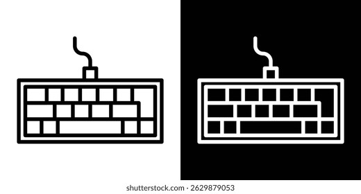 Keyboard icon in black vector format