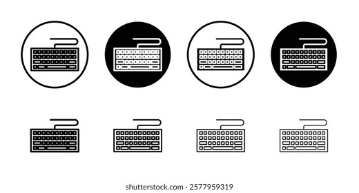 Keyboard icon black and white vector sign