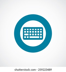 keyboard icon bold blue circle border, white background  