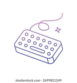 Keyboard icon clean and modern vector illustration