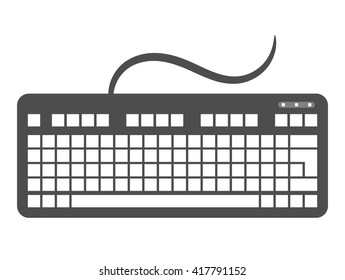 Keyboard icon. Keyboard clip art. Isolated on white background. Design element for your project