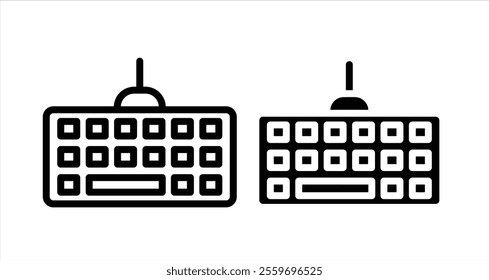 Keyboard Icon collection in filled and stroke style.