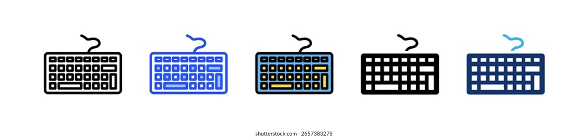 Colección de iconos de teclado con varios estilos