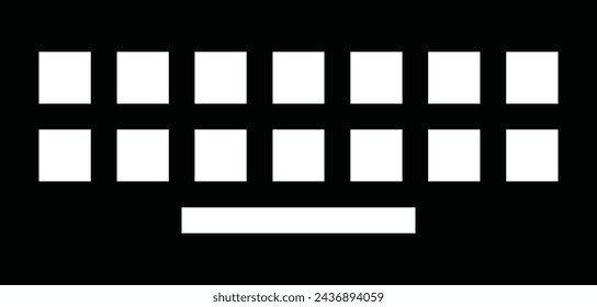 Icono de teclado para ordenador en negrita
