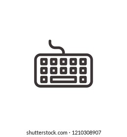 Keyboard icon, computer device ,simple thin keyboard line icon, linear pictogram