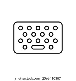 Keyboard icon. Computer hardware icon design. vector graphic