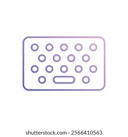 Keyboard icon. Computer hardware icon design. vector graphic