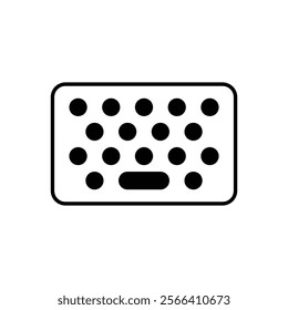 Keyboard icon. Computer hardware icon design. vector graphic