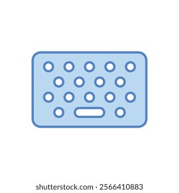 Keyboard icon. Computer hardware icon design. vector graphic