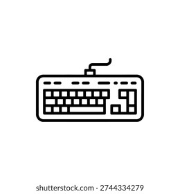 Keyboard icon, computer hardware, typing tool, tech symbol