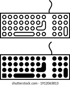 Keyboard Icon, Computer Input Device Vector Illustration