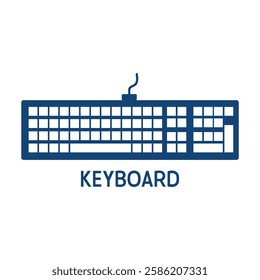 keyboard icon, computer input, tech symbol