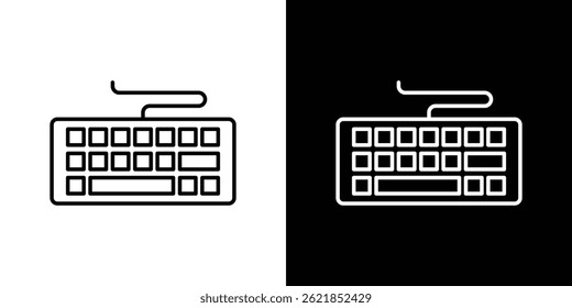 Keyboard icon concept stroke on white background