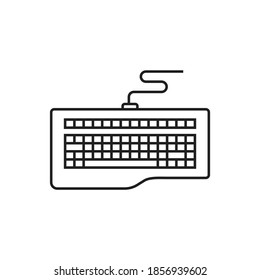 Diseño de iconos de teclado aislado en fondo blanco