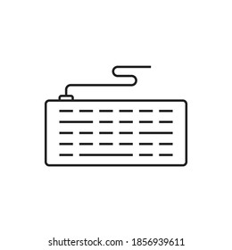 Diseño de iconos de teclado aislado en fondo blanco