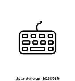 keyboard icon design line style. Perfect for application, web, logo and presentation template