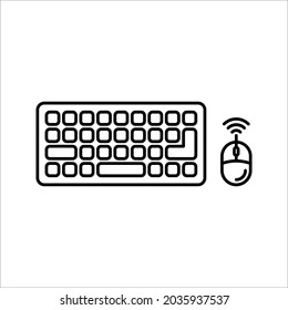 Diseño de iconos de teclado en fondo blanco. colores modificables eps 10