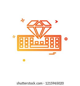 Keyboard icon design vector