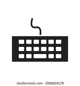 Ilustración Gráfica Del Vector De Diseño De Icono De Teclado En Estilo Plano Moderno. Adecuado para diseño de sitios web, logotipo, aplicación, plantilla y ui. EPS 10.