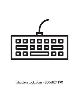 Keyboard Icon Design Vector Graphic Illustration In Trendy Flat Style. Suitable for website design, logo, app, template, and ui. EPS 10.